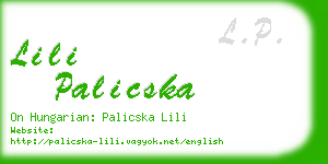 lili palicska business card